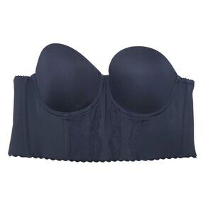 Parfait P50116 Elissa Black Longline Underwire Bra Strapless Bustier‎ Top US 34B
